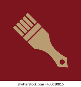 The paint brush icon. Painting and renovation, repair, coloring symbol. Flat Vector illustration