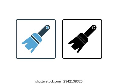 Paint brush icon. icon related to A classic symbol of painting and creativity. solid icon style. Simple vector design editable
