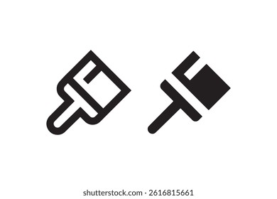 Paint brush icon for renovation or design Vector