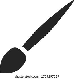 Paint brush icon representing art tools, creativity symbol for painting, drawing, design and creative projects