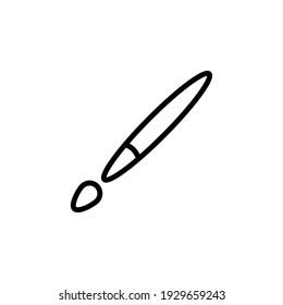 icono de pincel. Escuela, Educación, de vuelta a la escuela icono de la línea delgada. Colección de iconos de esquema.símbolos simples para elementos de diseño web, aplicación y gráfico aislados en fondo blanco