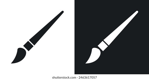 Paint Brush icon set. Art palette brush vector symbol. Artist's tool sign. Drawing brush icon.