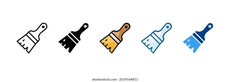 Paint Brush Icon Set Multiple Style Collection