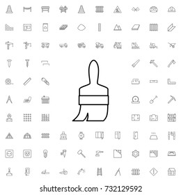 Paint brush icon. set of outline construction icons.