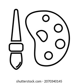 Juego de iconos de pincel, diseño aislado de vectores de lápiz