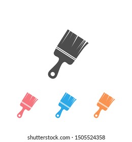Paint brush icon set symbol vector illustration