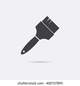 Paint Brush Icon with shadow.