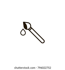 paint brush icon. sign design