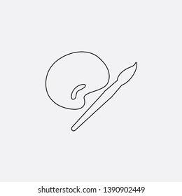 paint brush icon sign signifier vector