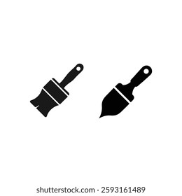 Paint brush icon silhouette vector image