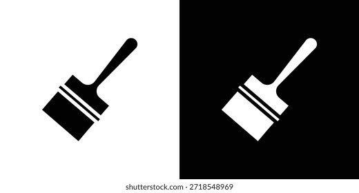 Paint brush icon silhouette vector illustration isolated flat style
