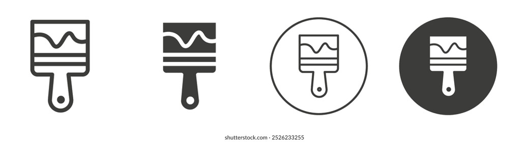 Pinsel-Symbol Einfache Kontur Vektor-Logo
