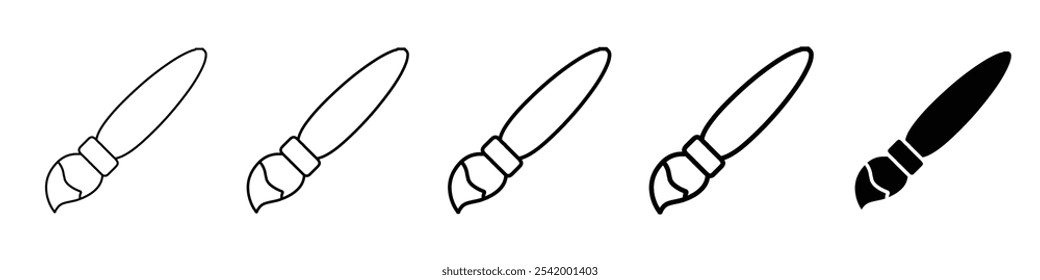 paint brush icon Simple outline illustration