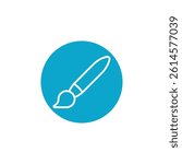 paint brush icon Simple thin line stroke vector
