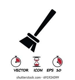 Paint brush icon, stock vector illustration flat design style
