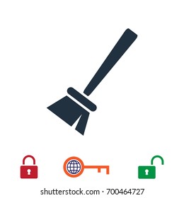 Paint brush icon, stock vector illustration flat design style