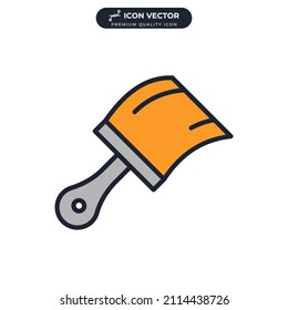Paint brush icon symbol template for graphic and web design collection logo vector illustration