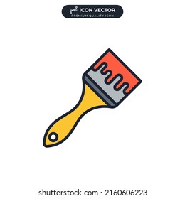 paint brush icon symbol template for graphic and web design collection logo vector illustration