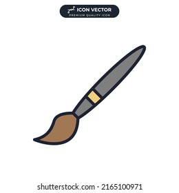 paint brush icon symbol template for graphic and web design collection logo vector illustration