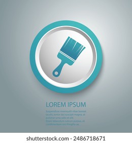 Paint brush icon symbol vector illustration
