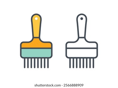 Paint brush icon symbol vector illustration. Paint tools vector. paint brush sign and symbol. Black paint brush drawing tool.