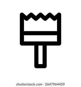 Paint brush icon thick bold line 