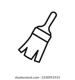 Paint brush icon Thin line flat illustration