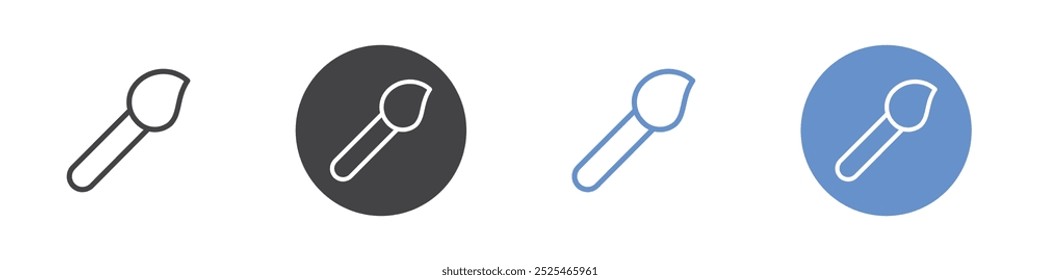 Paint brush icon Thin outline art symbol