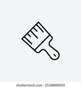 Paint brush icon in tree different line stroke sizes.