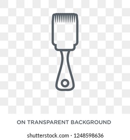 Paint brush icon. Trendy flat vector Paint brush icon on transparent background from Construction collection. High quality filled Paint brush symbol use for web and mobile