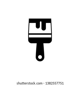 Paint brush icon in trendy flat style isolated on background. Paint brush icon page symbol for your web site design Paint brush icon logo, app, UI. Paint brush icon Vector illustration.