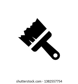 Paint brush icon in trendy flat style isolated on background. Paint brush icon page symbol for your web site design Paint brush icon logo, app, UI. Paint brush icon Vector illustration.