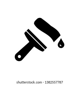 Paint brush icon in trendy flat style isolated on background. Paint brush icon page symbol for your web site design Paint brush icon logo, app, UI. Paint brush icon Vector illustration.