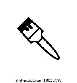 Paint brush icon in trendy flat style isolated on background. Paint brush icon page symbol for your web site design Paint brush icon logo, app, UI. Paint brush icon Vector illustration.