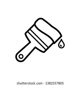 Paint brush icon in trendy flat style isolated on background. Paint brush icon page symbol for your web site design Paint brush icon logo, app, UI. Paint brush icon Vector illustration.