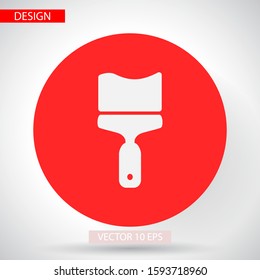 Paint brush icon in trendy flat style isolated on background. Paint brush, icon, logo, application, user interface. Brush brush icon vector