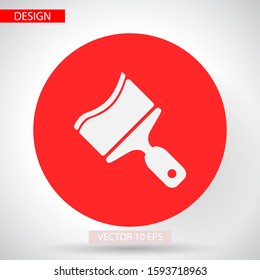 Paint brush icon in trendy flat style isolated on background. Paint brush, icon, logo, application, user interface. Brush brush icon vector