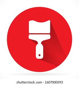 Paint brush icon in trendy flat style isolated on background. Paint brush, icon, logo, application, user interface. Brush brush icon vector
