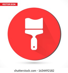 Paint brush icon in trendy flat style isolated on background. Paint brush, icon, logo, application, user interface. Brush brush icon vector