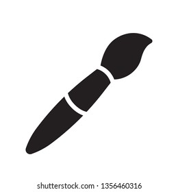 Paint brush icon in trendy glyph style design. Vector graphic illustration. Brush icon for website design, logo, and ui. Vector file. EPS 10.