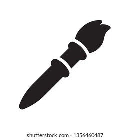Paint brush icon in trendy glyph style design. Vector graphic illustration. Brush icon for website design, logo, and ui. Vector file. EPS 10.