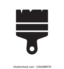 Paint brush icon in trendy glyph style design. Vector graphic illustration. Brush icon for website design, logo, and ui. Vector file. Pixel perfect. EPS 10.