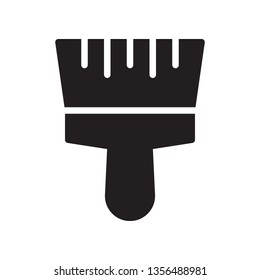 Paint brush icon in trendy glyph style design. Vector graphic illustration. Brush icon for website design, logo, and ui. Vector file. Pixel perfect. EPS 10.
