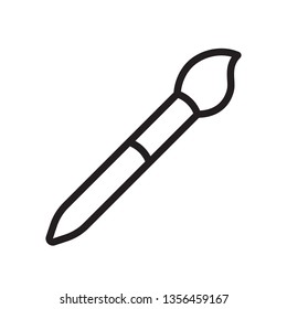Paint brush icon in trendy outline style design. Vector graphic illustration. Brush icon for website design, logo, and ui. Editable vector stroke. EPS 10.