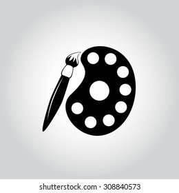 Paint brush icon vector