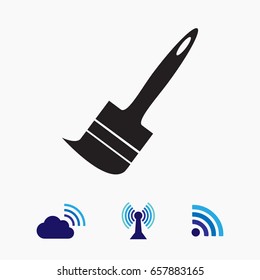 Paint brush icon, vector best flat icon, EPS