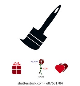 Paint brush icon, vector best flat icon, EPS