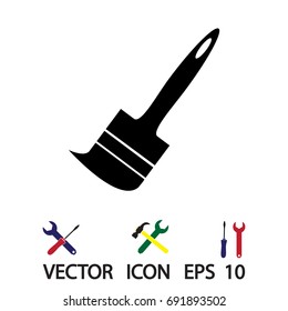 Paint brush icon, vector best flat icon, EPS