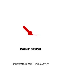 paint brush icon. paint brush vector design. sign design. red color