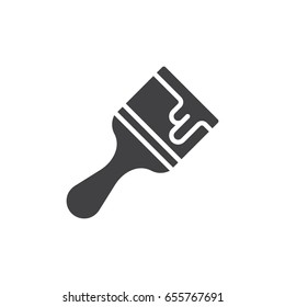Paint brush icon vector, filled flat sign, solid pictogram isolated on white. Symbol, logo illustration. Pixel perfect
